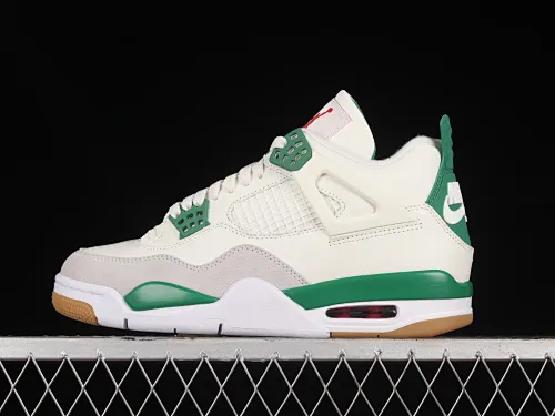 All categories Air Jordan Jordan series basketball shoes Air Jordan 4 LW version Nk SB x Air Jordan 4 "Pine Green" AJ4 Joe 4 joint white green DR5415-103